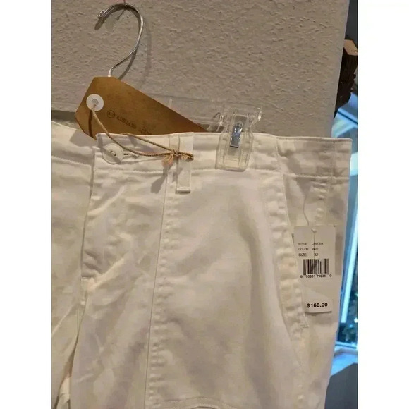 Adriano Goldschmied Women's White Capri Pants M Patch Pocket Casual - Picture 2 of 15